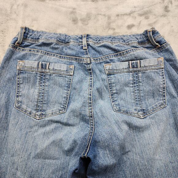 Bandolino Blu Jeans Womens 8 Blue Karyn Boyfriend Mid Rise Straight Leg Crop - Picture 4 of 11